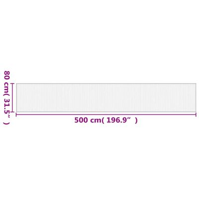 vidaXL Koberec obdĺžnikový čierny 80x500 cm bambus