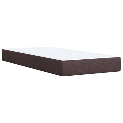 vidaXL Boxspring posteľ s matracom tmavohnedá 100x200 cm látka