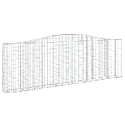 vidaXL Oblúkové gabionové koše 15 ks 400x30x120/140 cm pozink. železo