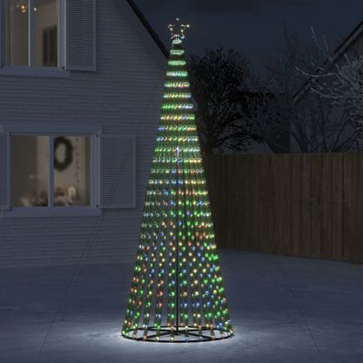 vidaXL Vianočný stromček svetelný kužeľ 688 LED farebný 300 cm