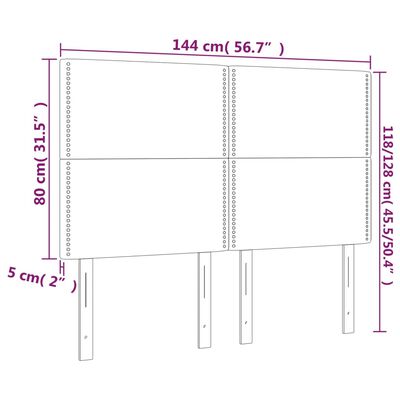 vidaXL Čelá postele 4 ks modré 72x5x78/88 cm látka