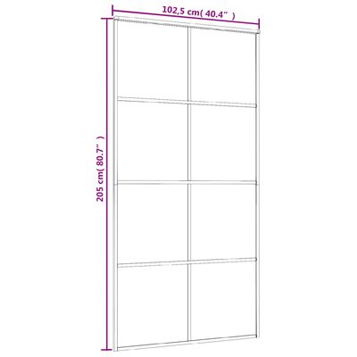 vidaXL Posuvné dvere čierne 102,5x205 cm ESG sklo a hliník