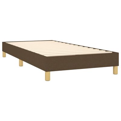 vidaXL Boxspring posteľ s matracom tmavohnedá 100x200 cm látka