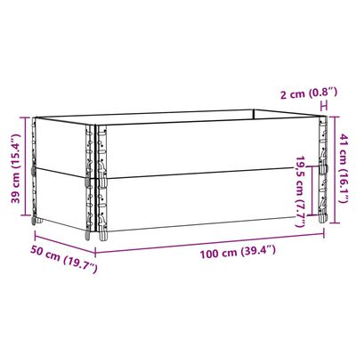 vidaXL Paletové ohrádky 2 ks sivé 100x50 cm borovicový masív