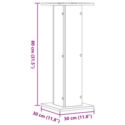 vidaXL Stojany na rastliny 2 ks dub sonoma 30x30x80cm kompozitné drevo