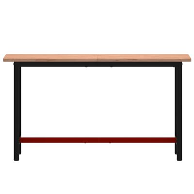 vidaXL Pracovný stôl 150x55x81,5 cm masívny buk a kov