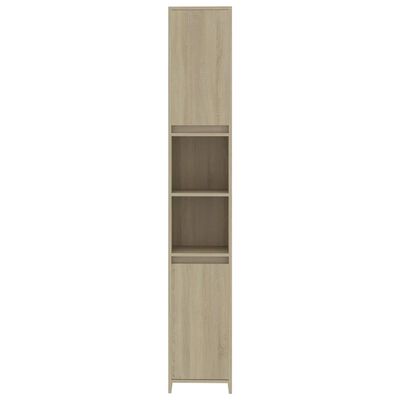 vidaXL 4-dielna sada kúpeľňového nábytku, dub sonoma, kompozitné drevo