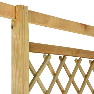 vidaXL Rohová pergola s lavičkou 166x81x174 cm impregnovaná borovica