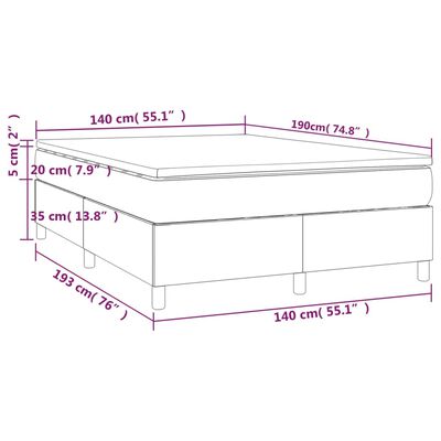 vidaXL Boxspring posteľ s matracom bledosivý 140x190 cm látka