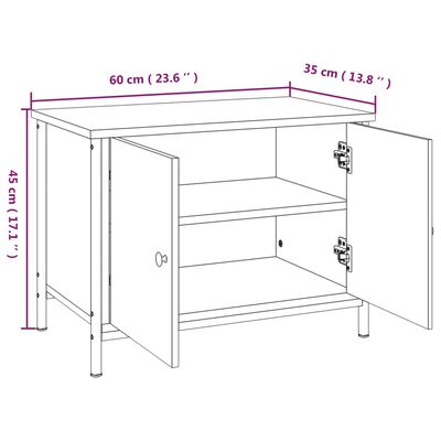 vidaXL TV skrinka s dvierkami dub sonoma 60x35x45 cm spracované drevo