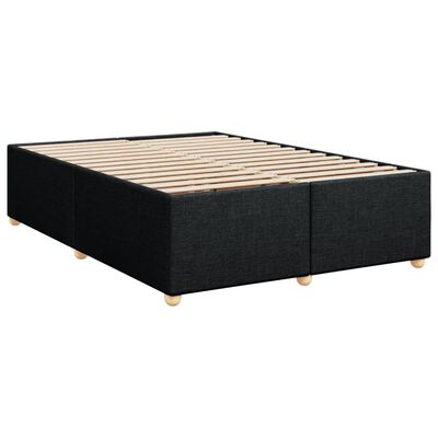 vidaXL Posteľný rám boxspring s matracom čierny 140x200 cm látka