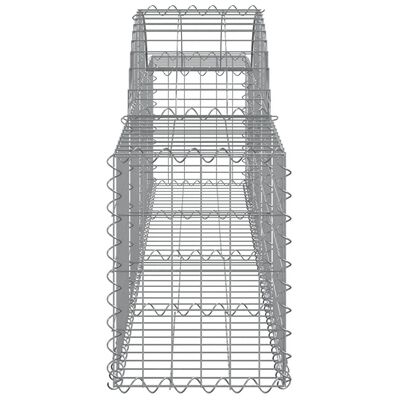 vidaXL Oblúkový gabionový kôš 12 ks 200x30x40/60 cm pozinkované železo