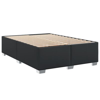 vidaXL Boxspring posteľ s matracom čierna 140x200 cm umelá koža