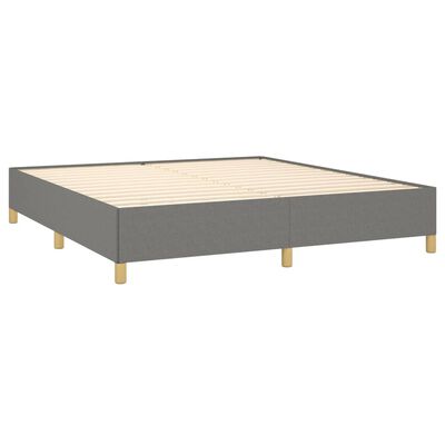 vidaXL Rám na boxspring posteľ tmavosivý 160x200 cm látka