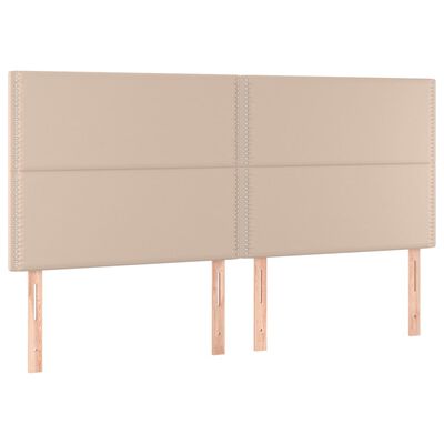 vidaXL Boxspring posteľ s matracom kapučínová 160x200 cm umelá koža