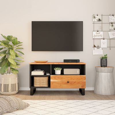 vidaXL TV skrinka 80x33x46 cm masívna akácia a kompozitné drevo