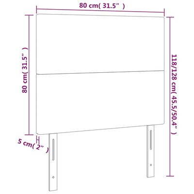 VidaXL Čelo postele kapučínové 80x5x118/128 cm umelá koža