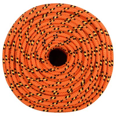 vidaXL Lodné lano oranžové 10 mm 250 m polypropylén
