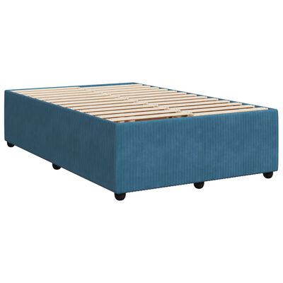 vidaXL Boxspring posteľ s matracom, tmavomodrá 120x190 cm, zamat