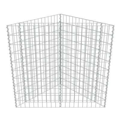 vidaXL Gabiónový vyvýšený záhon, pozinkovaná oceľ 75x75x100 cm