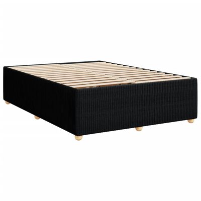 vidaXL Posteľný rám boxspring s matracom čierny 140x200 cm látka