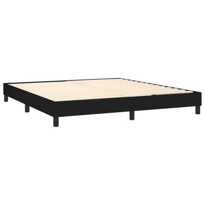 vidaXL Posteľný rám boxspring s matracom čierny 160x200 cm látka