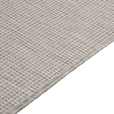 vidaXL Vonkajší koberec s plochým tkaním 140x200 cm sivohnedý