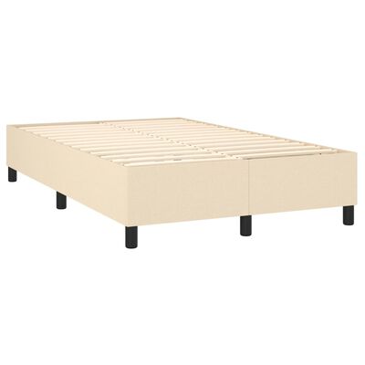 vidaXL Boxspring posteľ s matracom krémový 120x200 cm látka