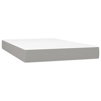 vidaXL Boxspring posteľ s matracom bledosivá 120x200 cm látka