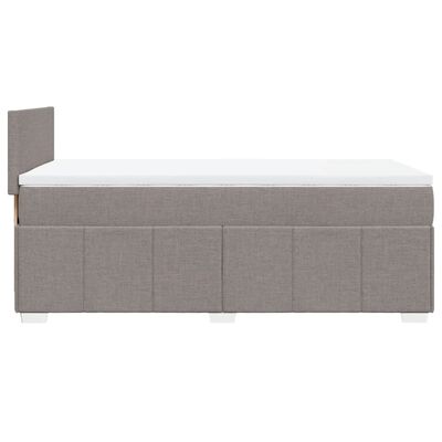 vidaXL Posteľný rám boxspring s matracom sivohnedý 90x190 cm látka