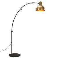 vidaXL Podlahová lampa 25 W starožitná mosadzná 150 cm E27