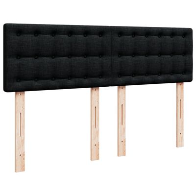 vidaXL Posteľný rám boxspring s matracom čierny 140x200 cm látka