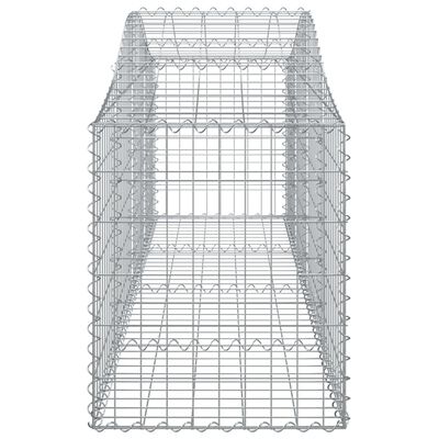 vidaXL Oblúkový gabionový kôš 9 ks 200x50x60/80 cm pozinkované železo