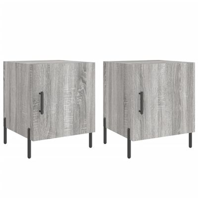 vidaXL Nočné stolíky 2 ks sivý dub sonoma 40x40x50 cm kompozitné drevo