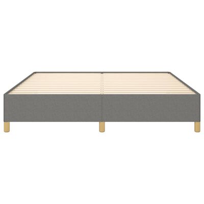 vidaXL Rám na boxspring posteľ tmavosivý 160x200 cm látka