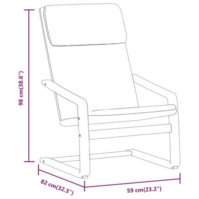 vidaXL Relaxačné kreslo čierne látkové