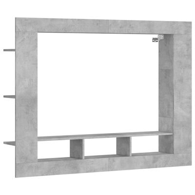 vidaXL TV skrinka betónovo sivá 152x22x113 cm kompozitné drevo