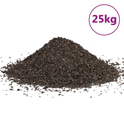 vidaXL Čadičový štrk 25 kg čierny 1-3 mm