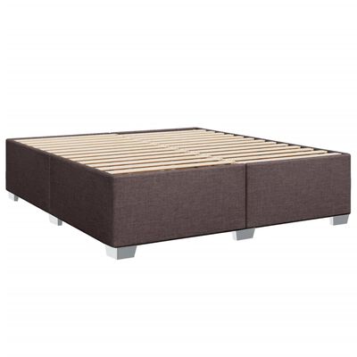 vidaXL Boxspring posteľ s matracom tmavohnedá 200x200 cm látka