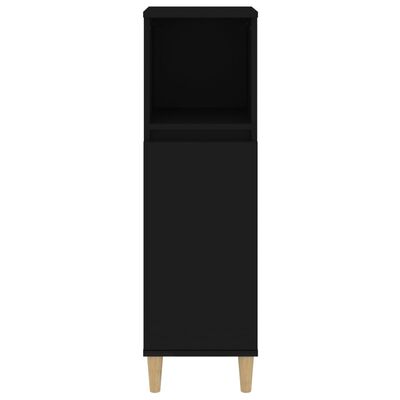 vidaXL Skrinka do kúpeľne čierna 30x30x100 cm kompozitné drevo