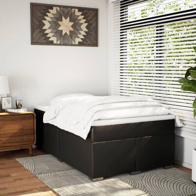 vidaXL Boxspring posteľ s matracom čierna 120x190 cm umelá koža