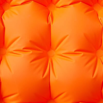 vidaXL Samonafukovací kempingový matrac s vankúšom, 1 osoba, oranžový