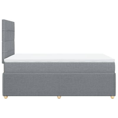 vidaXL Boxspring posteľ s matracom bledosivá 120x190 cm látka