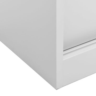 vidaXL Kancelárska skriňa s posuvnými dverami bledosivá 90x40x90 cm oceľ