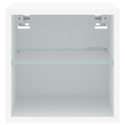 vidaXL TV skrinka s LED svetlami biela 30x28,5x30 cm