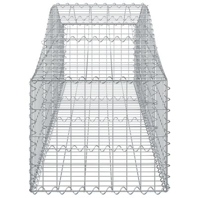 vidaXL Oblúkový gabionový kôš 15 ks 200x50x40/60 cm pozinkované železo