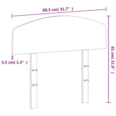 vidaXL Čelo postele 75 cm masívna borovica