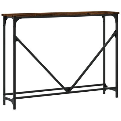 vidaXL Konzolový stolík dymový dub 102x22,5x75 cm kompozitné drevo