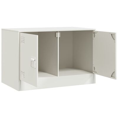 vidaXL TV skrinka biela 67x39x44 cm oceľ