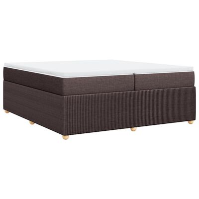 vidaXL Boxspring posteľ s matracom tmavohnedá 200x200 cm látka